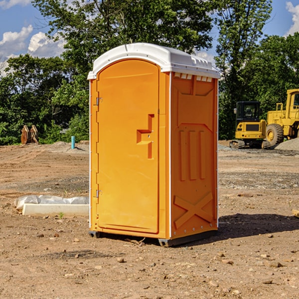 how often are the portable restrooms cleaned and serviced during a rental period in Nipinnawasee